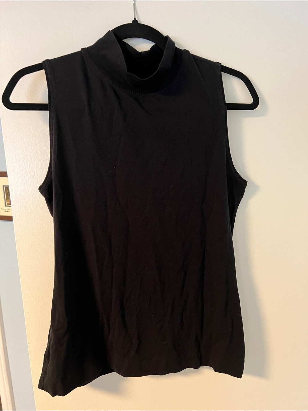 Athleta Black Sleeveless Mock Neck Tank